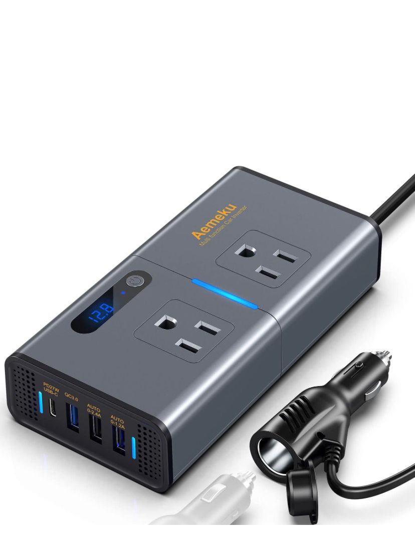 POWER INVERTER 300W CON CONECTOR USB D.WORLD DW-  CARGADOR PARA CARROS